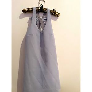 Topshop Dress with bow on the back Blue/Grey Size 2